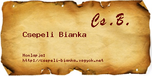 Csepeli Bianka névjegykártya